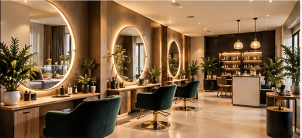 Salon de coiffure agencé